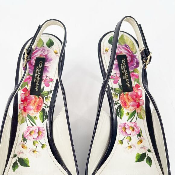 Dolce & Gabbana Multicolor Floral Crystal Embellished Slingback Pumps IT 39 - Picture 10 of 16